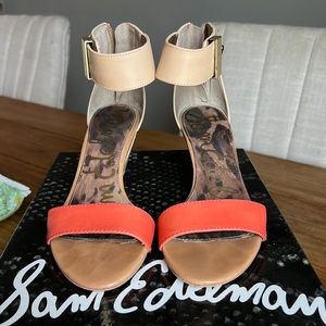 Wedge Sandals with Color front strap